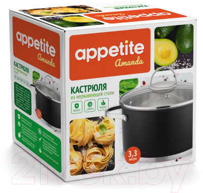 Кастрюля Appetite Amanda HU06333 (черный)