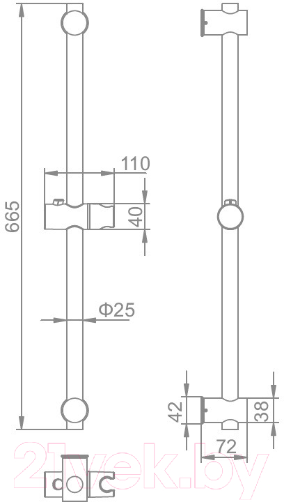 Душевая стойка Ledeme L78001B-3