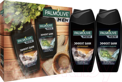 Набор гелей для душа Palmolive Men эффект бани гель для душа 2в1 250мл+гель для душа 2в1 250мл