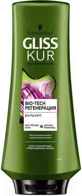 Бальзам для волос Gliss Kur Bio-Tech регенерация для ослабленных поврежденных волос (360мл)