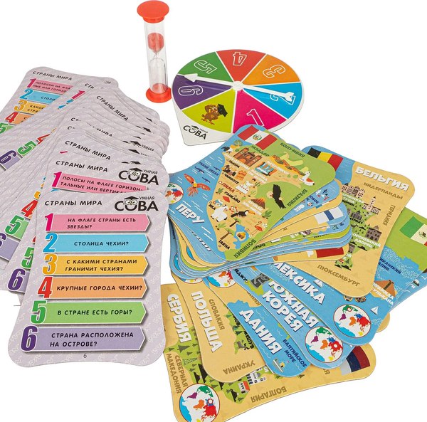 Настольная игра Bondibon Умная сова. Страны мира / ВВ4842