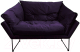 Кресло мягкое Brioli Анико (В40/фиолетовый) - 