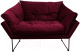 Кресло мягкое Brioli Анико (В48/вишневый) - 