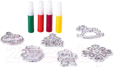 Набор для творчества Bondibon Новогодние украшения. Витраж / ВВ1934
