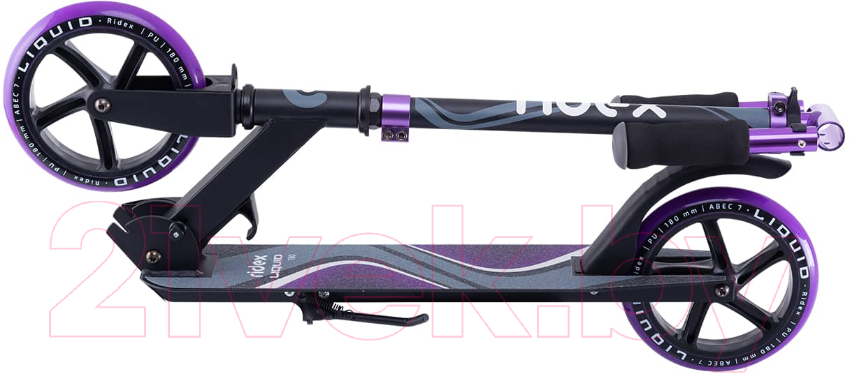 Самокат Ridex Liquid 180мм (черный/фиолетовый)