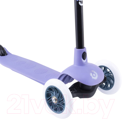 Самокат детский Ridex Hero 120/80мм (фиолетовый/серый)