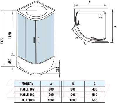 Душевая кабина WeltWasser WW500 Halle 1002