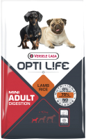 Сухой корм для собак Opti Life Adult Digestion Mini с ягненком и рисом / 431134 (2.5кг) - 