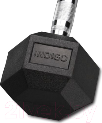 Гантель Indigo IN124 (17.5кг, черный)