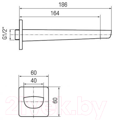 Излив Valvex Kvadro 2455500