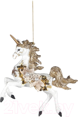 

Елочная игрушка Goodwill, Белый;золотистый, Единорог / TR 25026