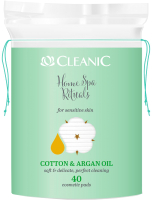 Ватные диски Cleanic Home SPA Rituals с маслом арганы для чувств кожи овал (40шт) - 