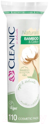 Ватные диски Cleanic Naturals Cotton & Bamboo (110шт)