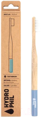 Зубная щетка Hydrophil Натуральная из бамбука средней жесткости (голубой)