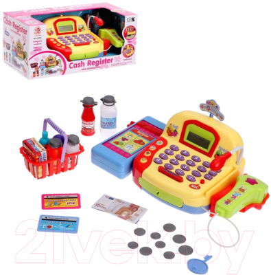 Касса игрушечная Sima-Land Касса-калькулятор с продуктами / 4967686