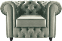 Кресло мягкое Brioli Честерфилд (B8/светло-серый) - 
