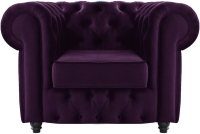Кресло мягкое Brioli Честерфилд (B40/фиолетовый) - 