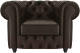 Кресло мягкое Brioli Честерфилд (B74/коричневый) - 
