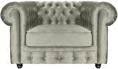 Кресло мягкое Brioli Честер Классик (B8/светло-серый)