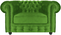 Кресло мягкое Brioli Честер Классик (B26/зеленый) - 