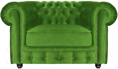Кресло мягкое Brioli Честер Классик (B26/зеленый)