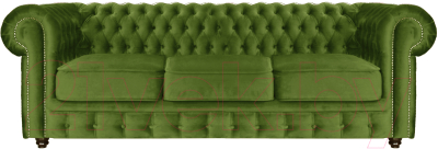 Диван Brioli Честер Классик трехместный (B26/зеленый)