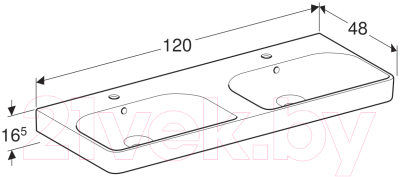 Умывальник Geberit Smyle Square 500.223.01.1