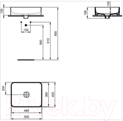 Умывальник Ideal Standard Strada II Vessel T296701