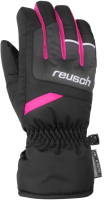 Перчатки лыжные Reusch Bennet R-Tex XT / 6061206 7771 (р-р 5, черный/розовый) - 