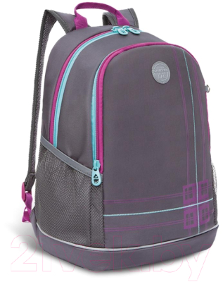 Школьный рюкзак Grizzly RG-163-3 (серый)