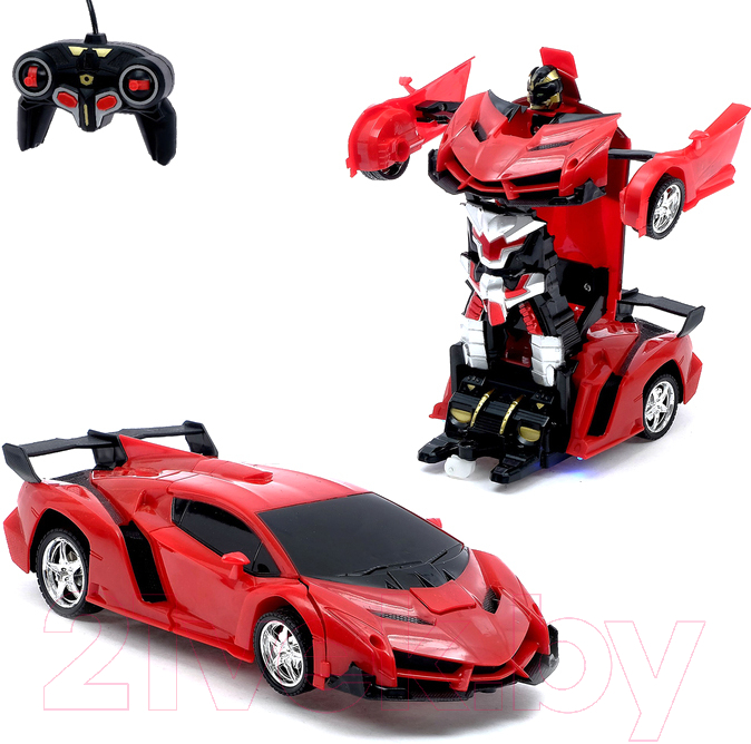 Радиоуправляемая игрушка Sima-Land Робот-трансформер. Ламба / 2688514 (красный)
