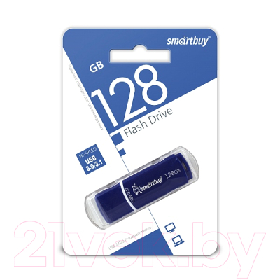 Usb flash накопитель SmartBuy Crown Blue 128GB (SB128GBCRW-Bl)