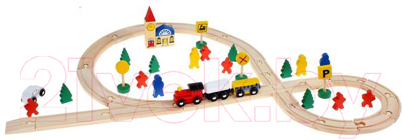 Железная дорога игрушечная Sima-Land Со станциями / 504015