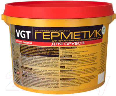 

Герметик акриловый VGT, Для срубов