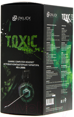 Наушники-гарнитура Oklick HS-L500G Toxic