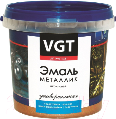 Эмаль VGT ВД-АК-1179 Универсальная Металлик (1кг, аквамарин)
