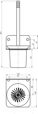 Набор аксессуаров для ванной и туалета Rubineta Alto (BK) / 670119