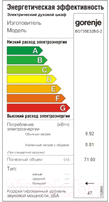

Комплект встраиваемой техники Gorenje, BO735E32BG-2 + GW641SYW