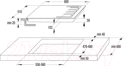 Комплект встраиваемой техники Gorenje BO715E10MG + GKT641X