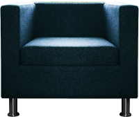 Кресло мягкое Brioli Билли (J17/темно-синий) - 