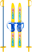 Комплект беговых лыж Цикл Олимпик-спорт Мишки с палками - 