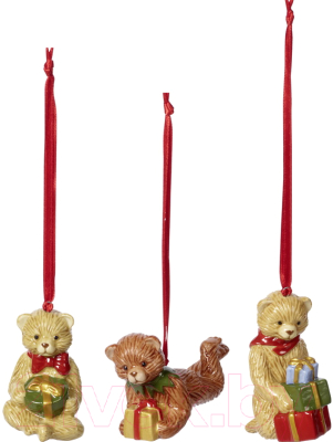 

Набор ёлочных игрушек Villeroy & Boch, Коричневый;бежевый, Nostalgic Ornaments. Мишки Тедди / 14-8331-6684
