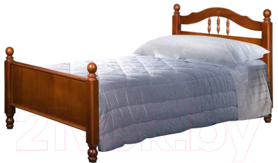 Односпальная кровать Минскмебель Глория-6 90x200 / Л.157.07.01 (49 вишня)