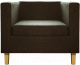 Кресло мягкое Brioli Билли Д (J5/коричневый/опоры светлые) - 