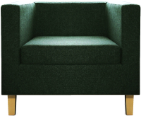 Кресло мягкое Brioli Билли Д (J8/темно-зеленый/опоры светлые) - 