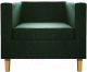 Кресло мягкое Brioli Билли Д (J8/темно-зеленый/опоры светлые) - 
