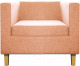 Кресло мягкое Brioli Билли Д (J11/розовый/опоры светлые) - 