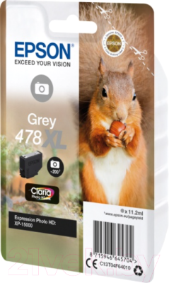 

Картридж Epson, Серый, T04F6 Gray XL (C13T04F64020)