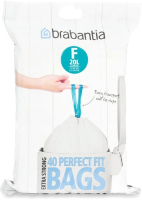 Пакеты для мусора Brabantia PerfectFit F 20л / 375644 (40шт, белый) - 