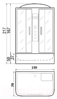Душевая кабина RIVER Sena 150/70/50 МТ